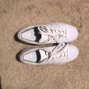 White adidas superstars