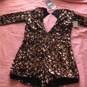 Sequin short Romper