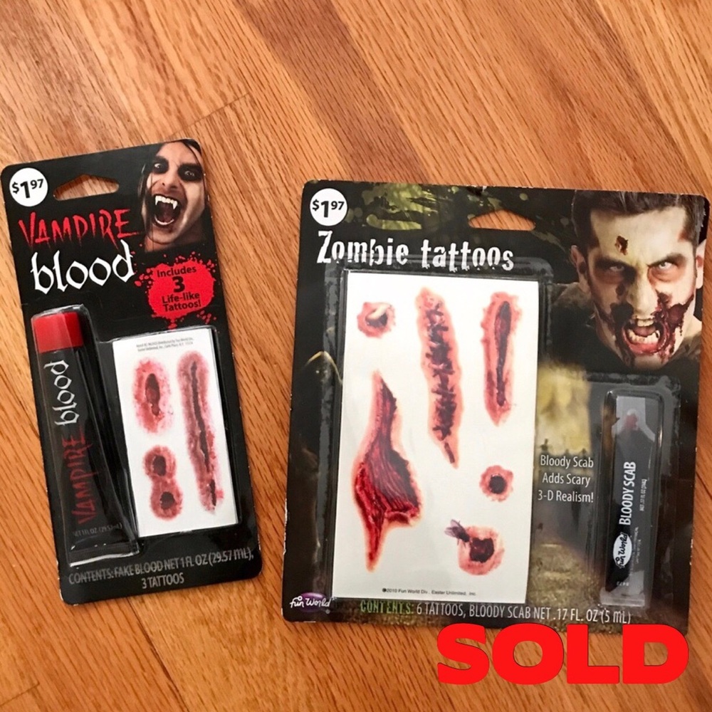 ❌SOLD❌NWT! Halloween 🎃 Tattoos