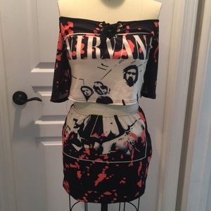 Neoprene bleached look 2 piece set