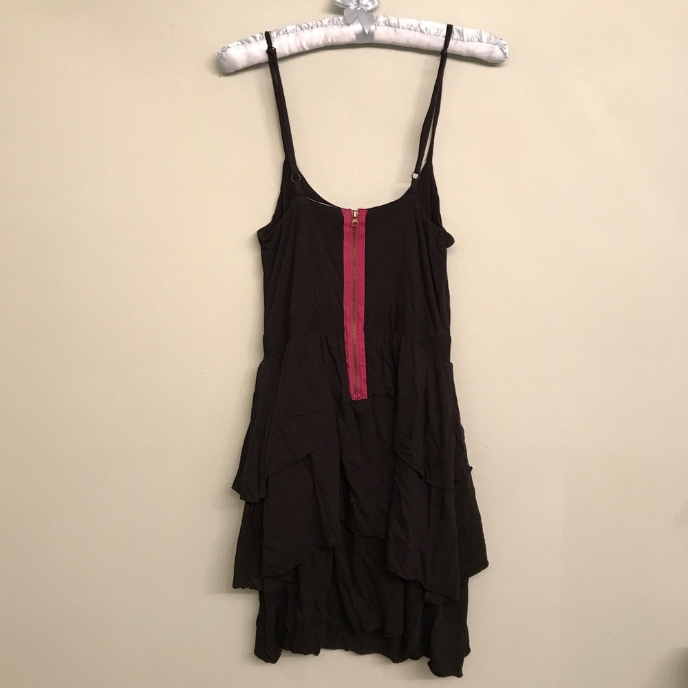ROXY black ruffle dress