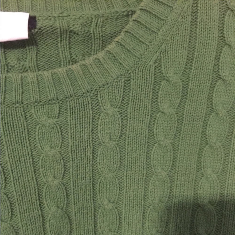 J. Crew green crew neck sweater