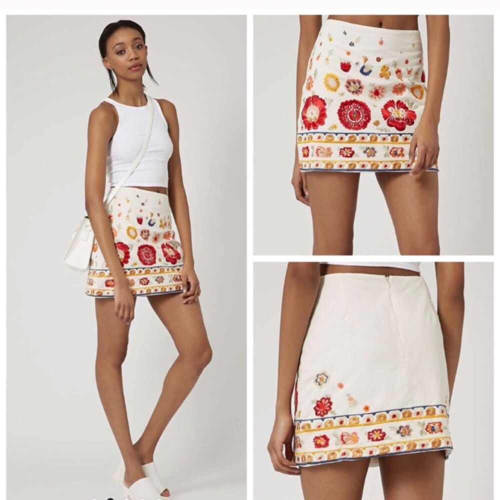 Topshop floral skirt.