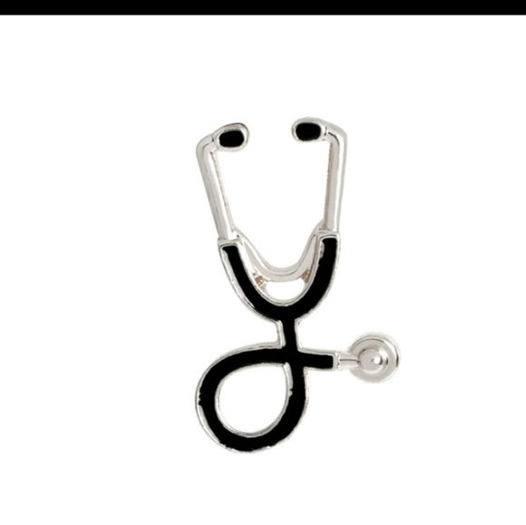 Jewelry - NWOT Stethoscope Silver Only Brooch