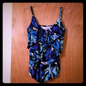 Super Cute Ruffle Top Tankini, SZ L