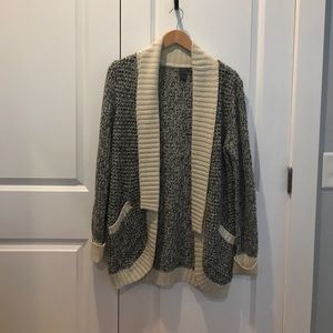 Chunky knit open cardigan