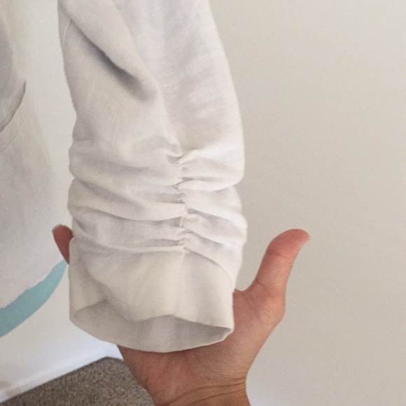 Linen whit blazer - Picture 2 of 6