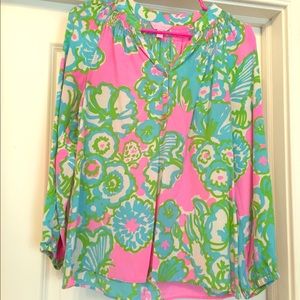 Lilly Pulitzer Elsa Top, small, Pink a Delicacy