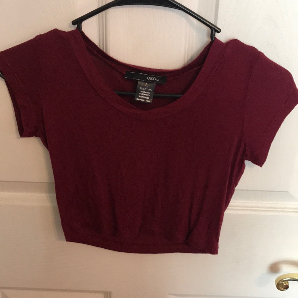 Maroon Crop top