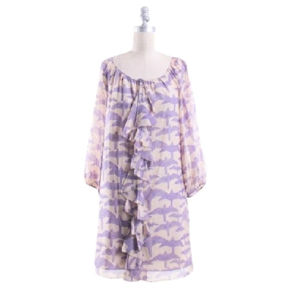 Tibi Athena Silk Sparrow Dress - Picture 1 of 3