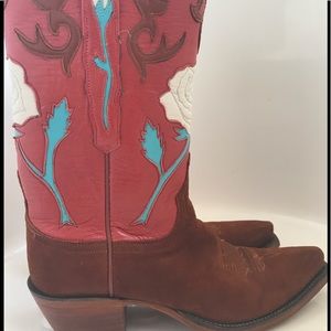 Handmade leather/suede Lucchese Cowgirl boots