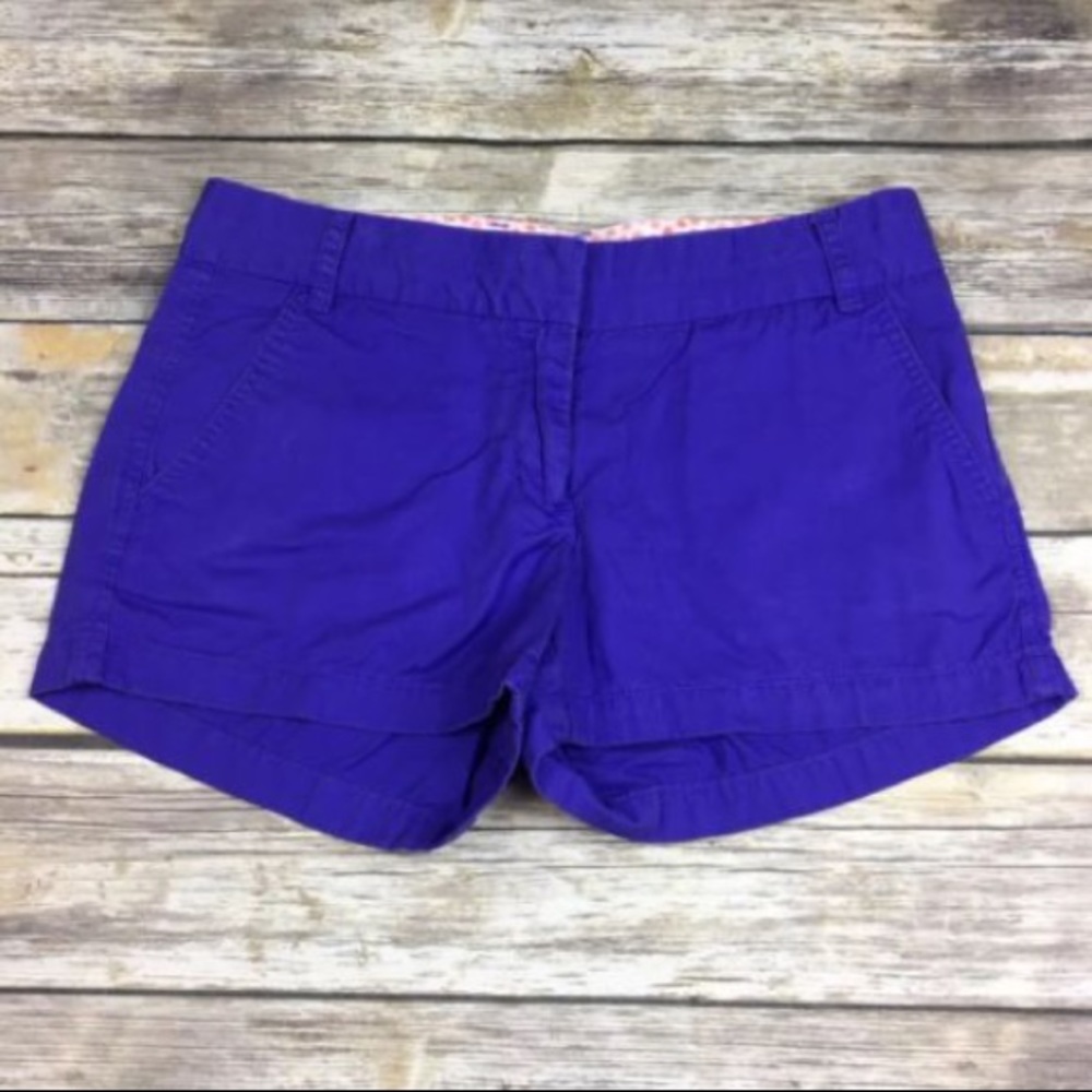 J CREW Chino Shorts Royal Blue Size 2