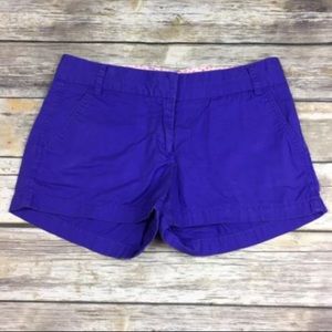 J CREW Chino Shorts Royal Blue Size 2