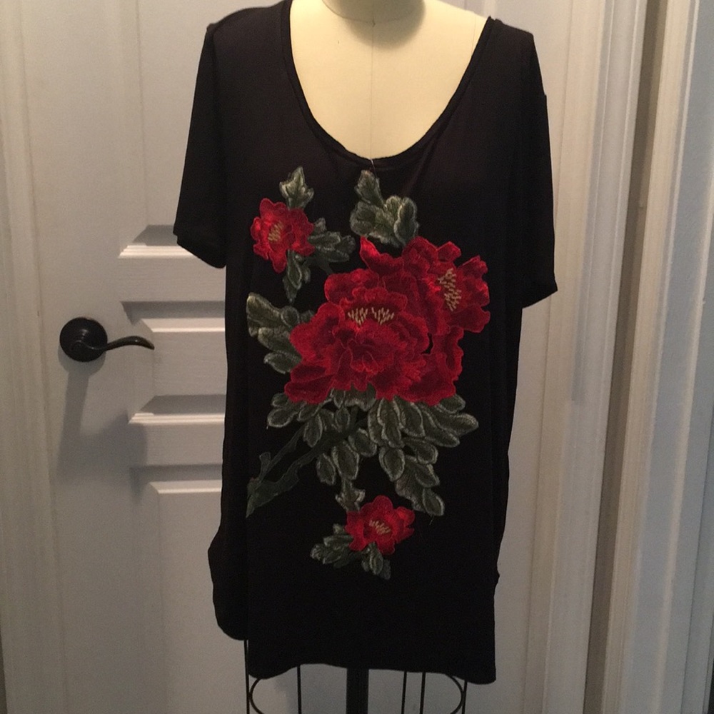Embroidered Tshirt Dress