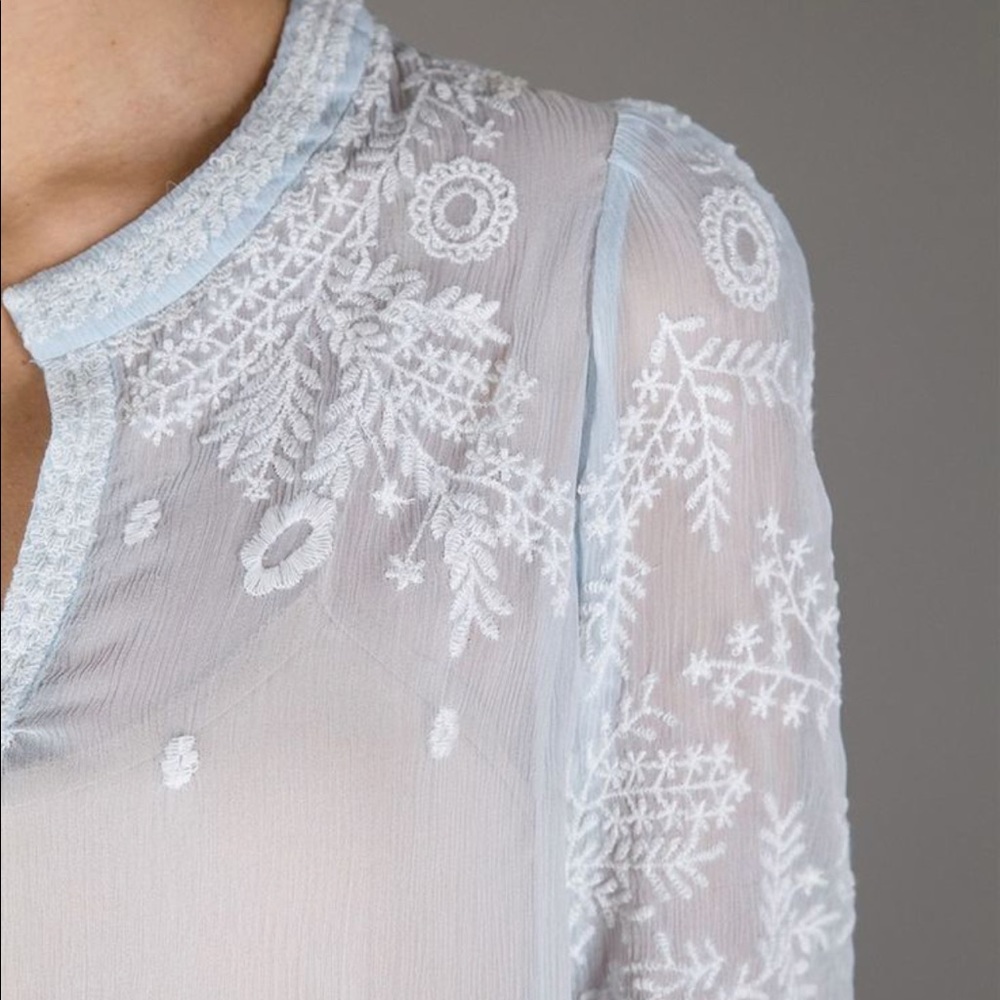 Isabel Marant Silk Embroidered Top