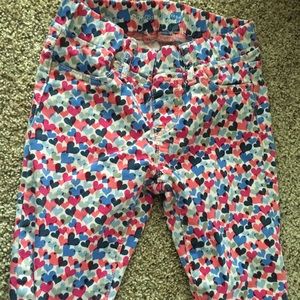 Gap kids heart print jeggings size 6