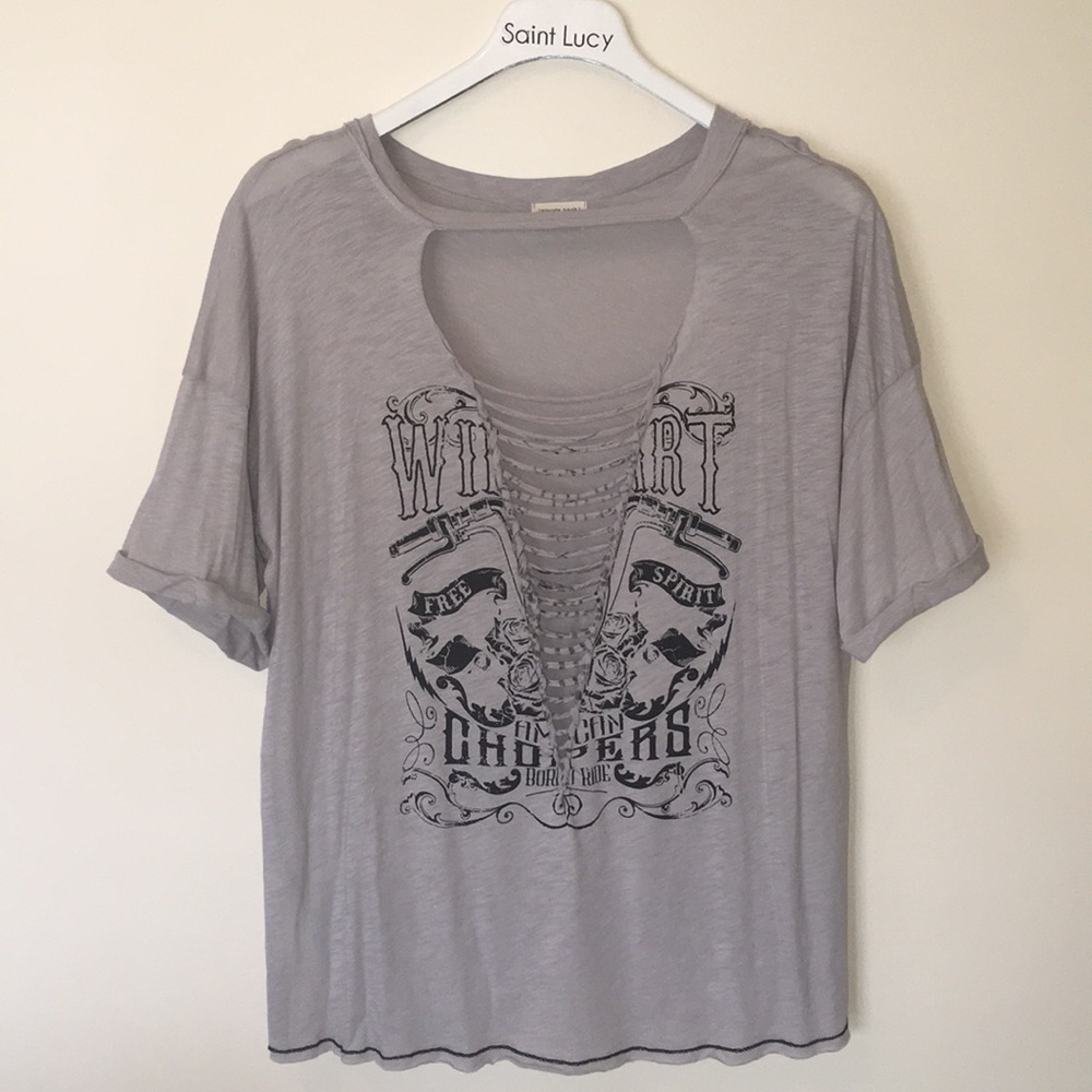 Boyfriend fit distressed tee