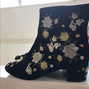 Topshop embroidered booties