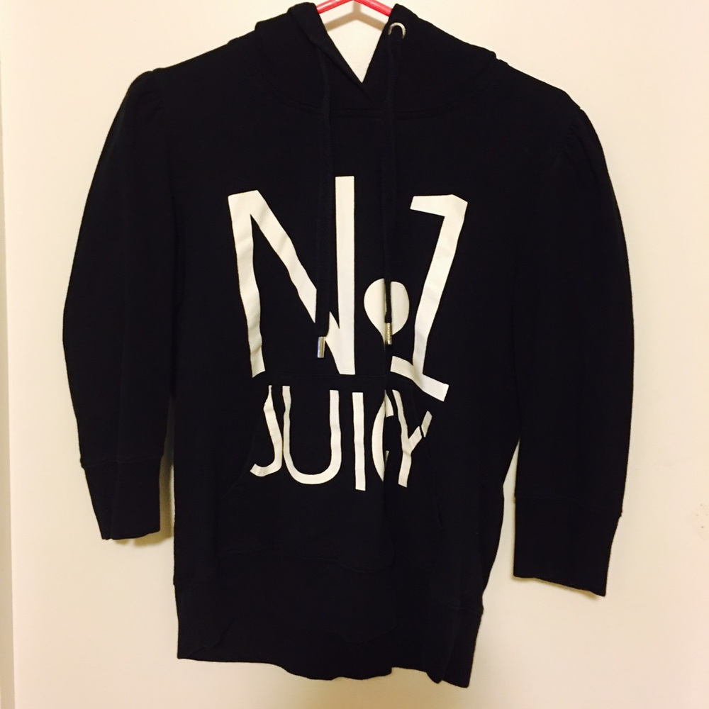Juicy couture Pullover hoodie size large Black