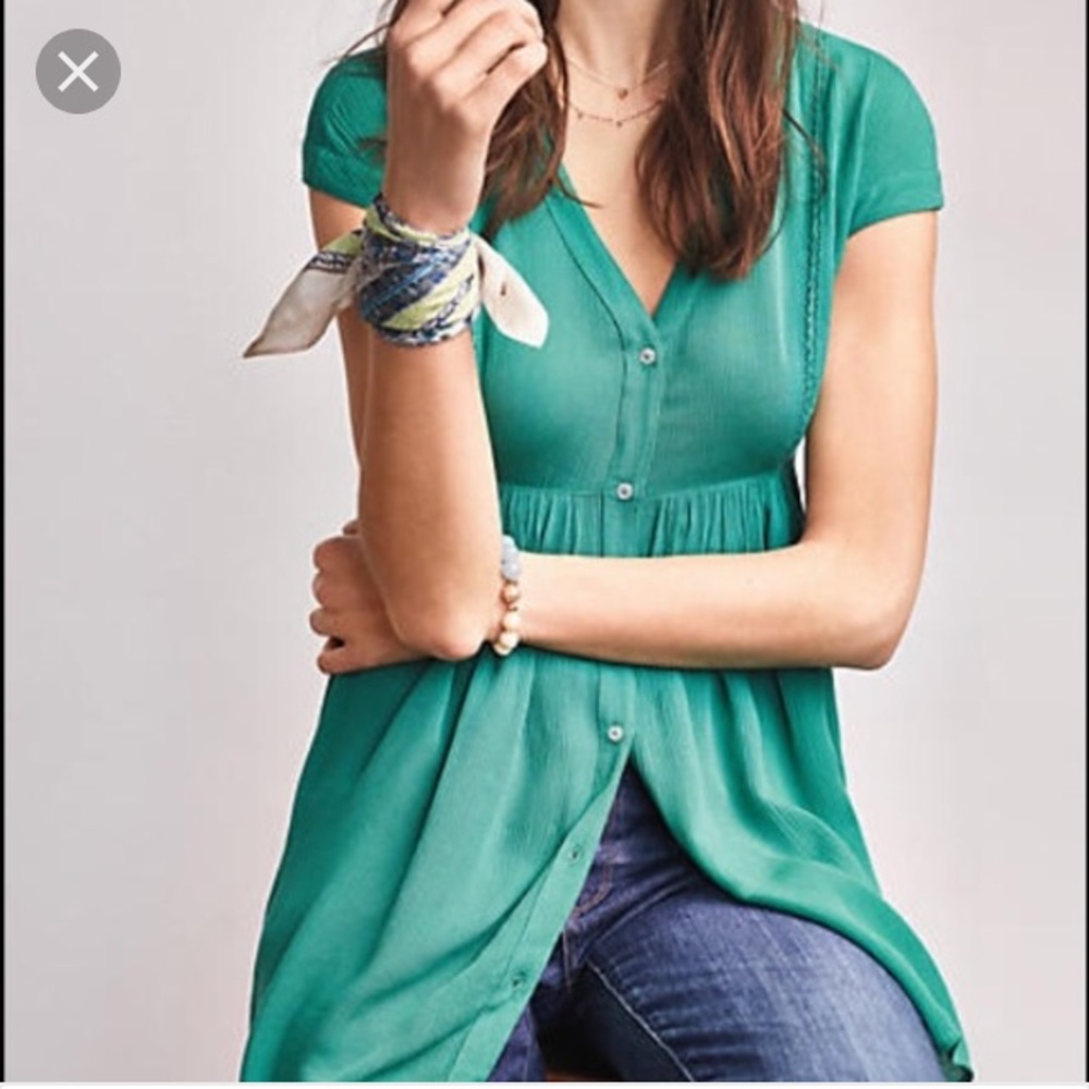 Medium, green, Anthropologie top