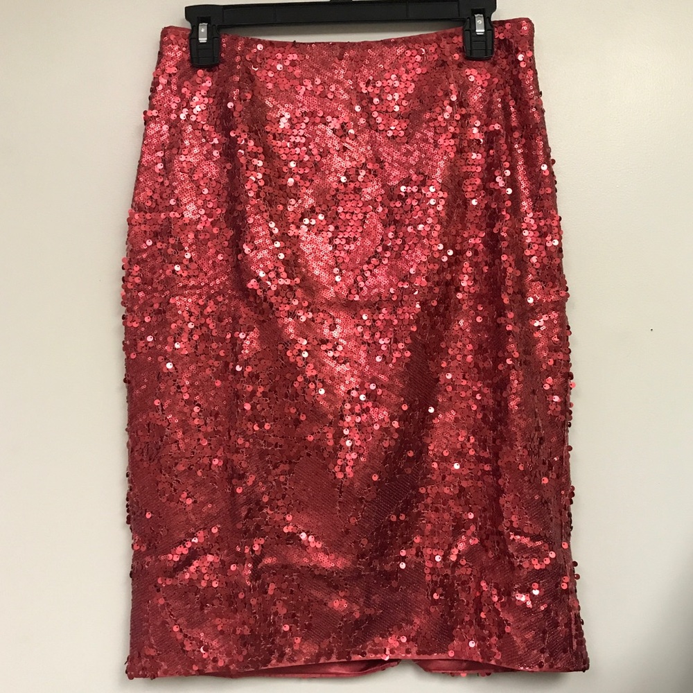 Cherry Red Sequin Skirt