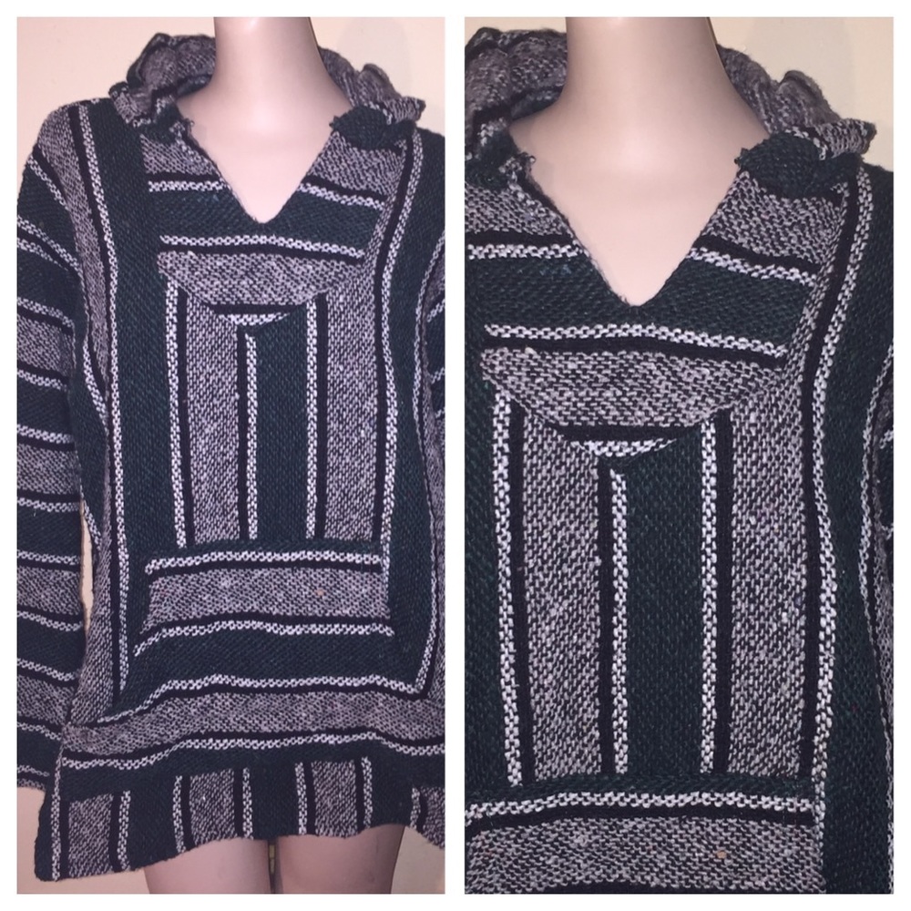 Vintage Frank's Mexican hoodie Jacket  Gray Sz S