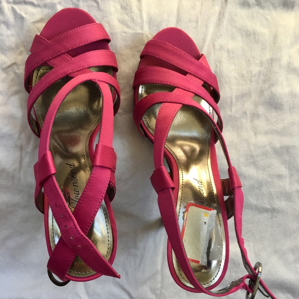 Ruby/pink color sandals