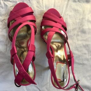 Ruby/pink color sandals