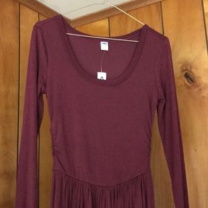 Maroon knee length dress