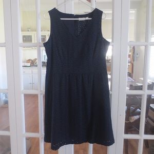 Navy eyelet dress