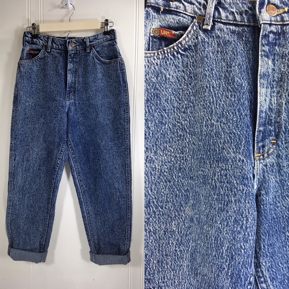 Vintage 8Os Lee High Waisted Tapered Mom Jeans