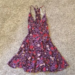 Colorful purple and pink minidress
