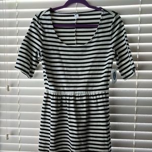 Black and White Striped Old Navy Dress