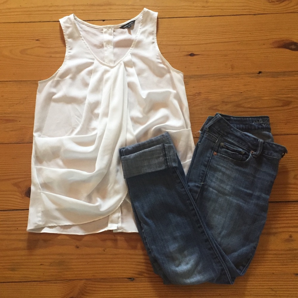 Naked Zebra White Sheer Blouse!