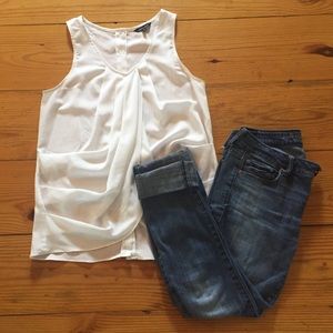 Naked Zebra White Sheer Blouse!