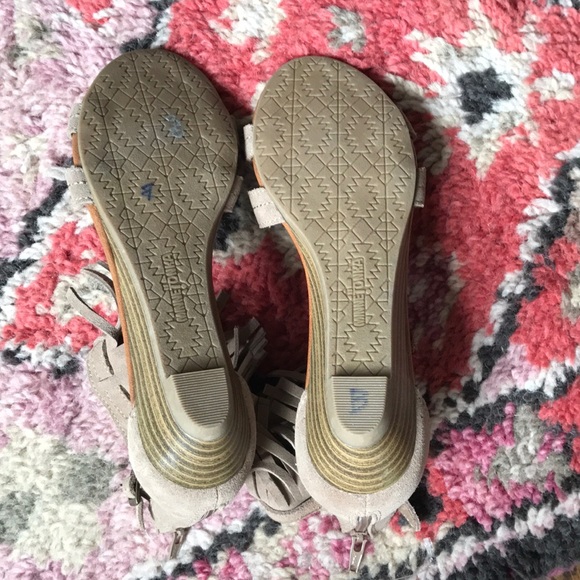 Minnetonka Suede Fringe Wedge Sandals - Picture 7 of 8