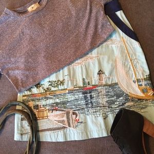 Anthropologie Hand Embroidered Skirt