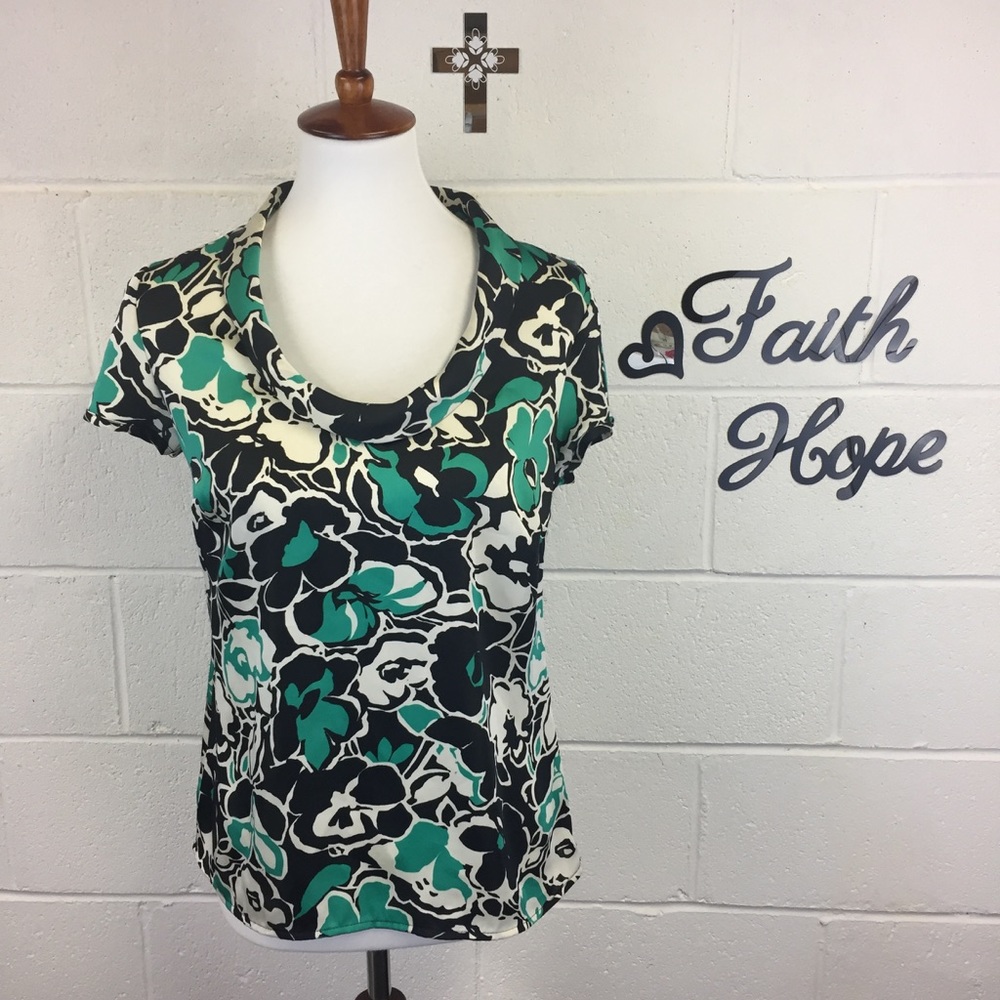 Apostrophe Short Sleeve Floral Shirt SZ Small