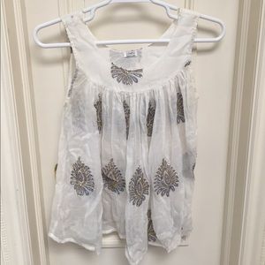 Nandita Joshi white top with embroidery and sequin