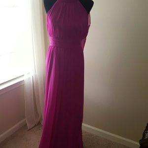 Badgley Mischka  fushia gown. Halter back...brand