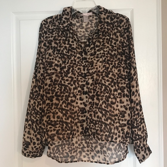 Forever 21 Cheetah Pattern Blouse - Picture 1 of 2