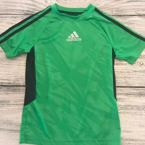 Adidas youth boys green athletic shirt