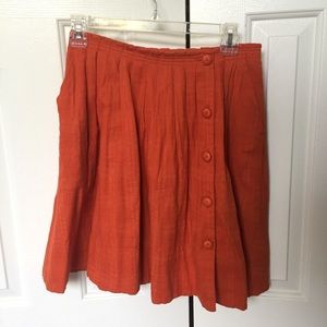 Anthropologie Postmark Orange Skirt