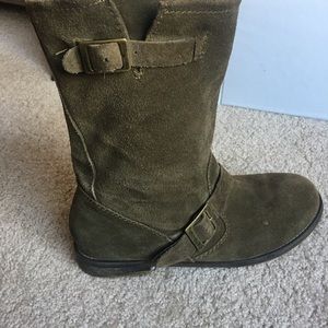 Slouchy Steve Madden Olive Suede Boot