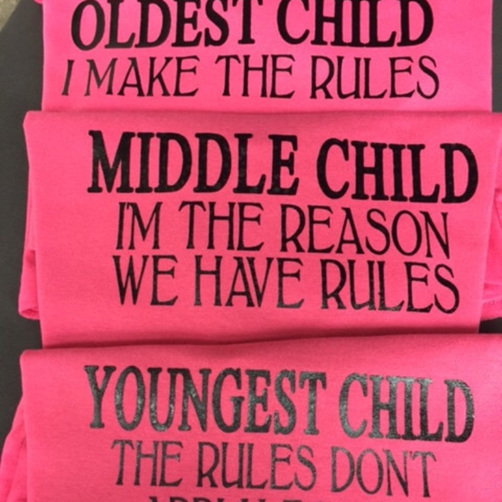 Oldest, Middle, Youngest 3 Shirt Set