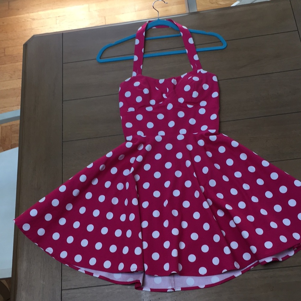 Traveling Cupcake truck Dress pink polka dot