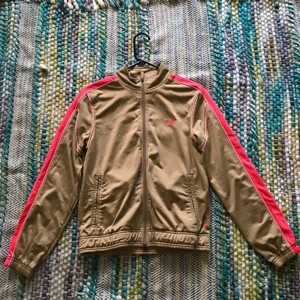 Original Puma Track Jacket Tan/Pink Size M