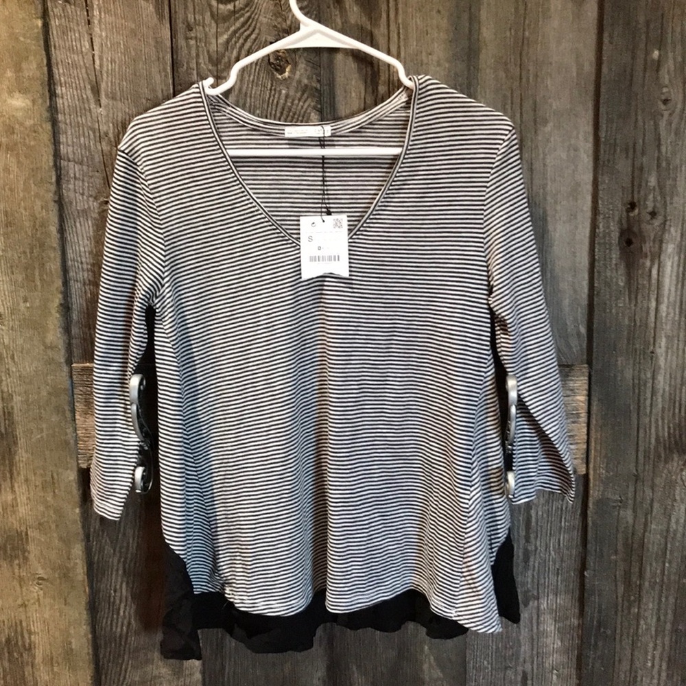 Black and white stripped long sleeve ZARA