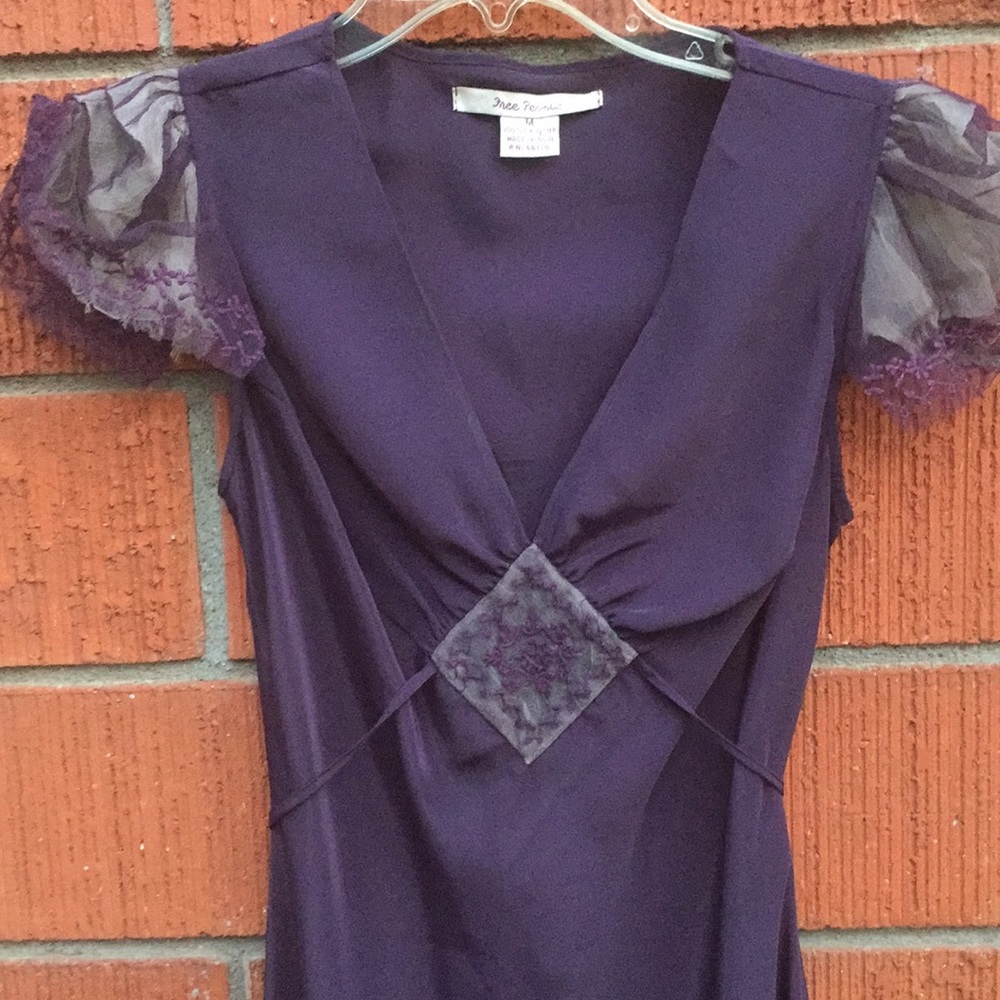 Free People beautiful dark/royal purple dress - Picture 4 of 7