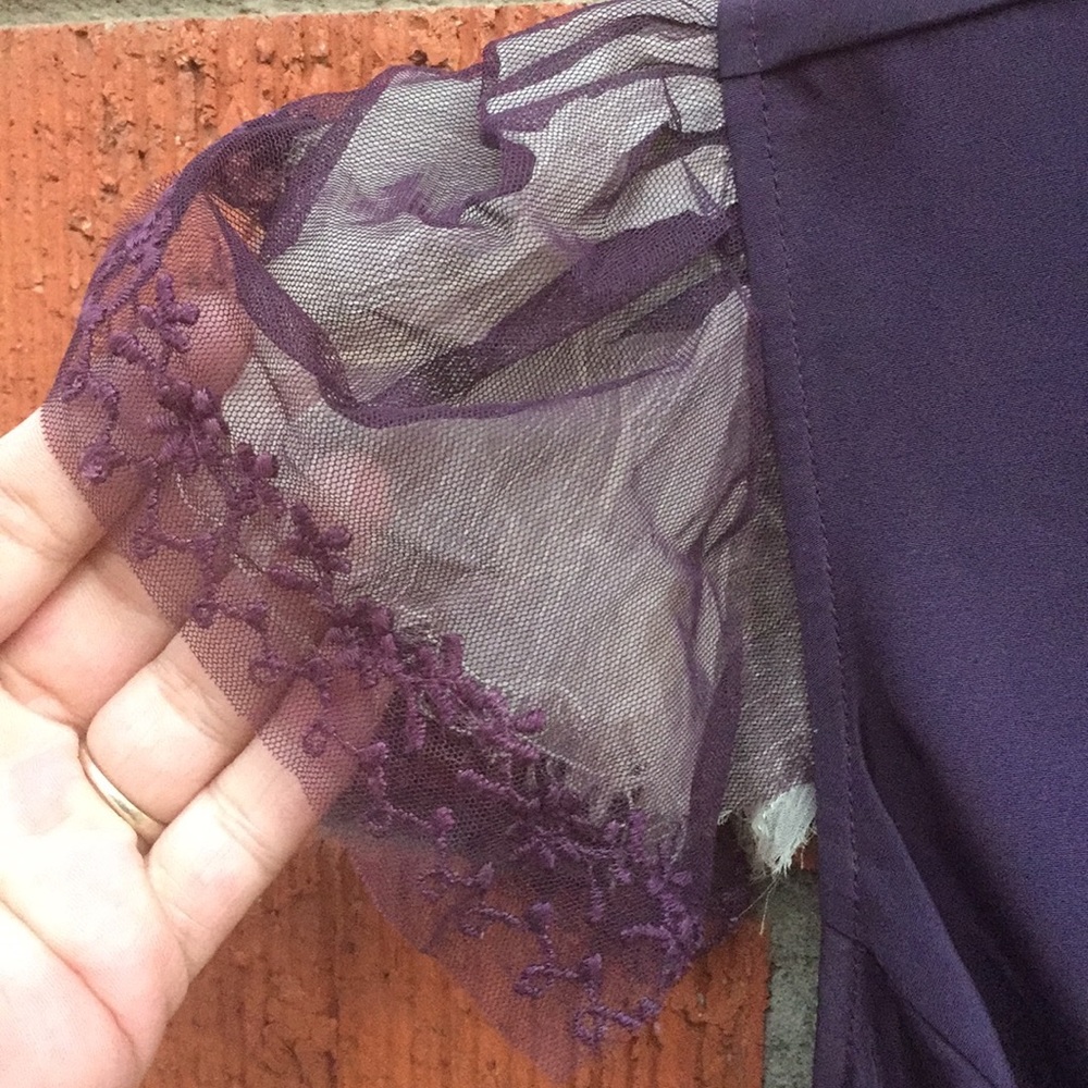 Free People beautiful dark/royal purple dress - Picture 6 of 7